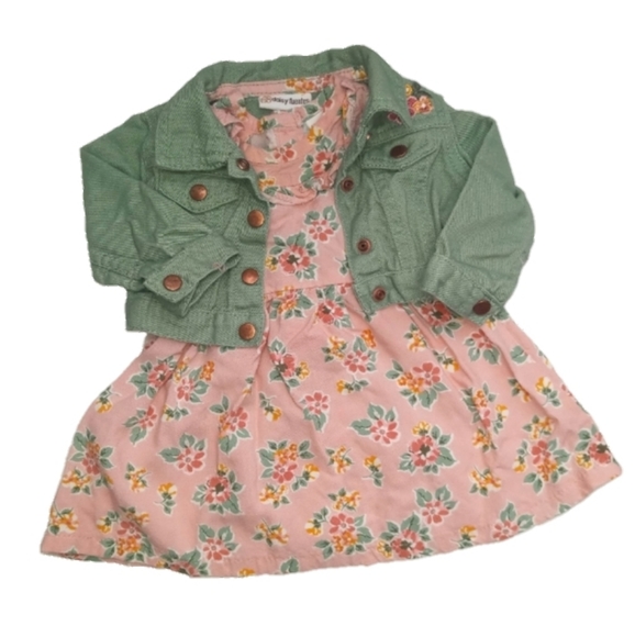 Daisy Fuentes Other - Daisy Fuentes 3 piece set baby girl sz 6-9 months jean jacket floral dress